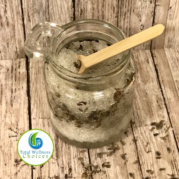 DIY lavender salt scrub