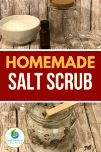 Homemade body salt scrub