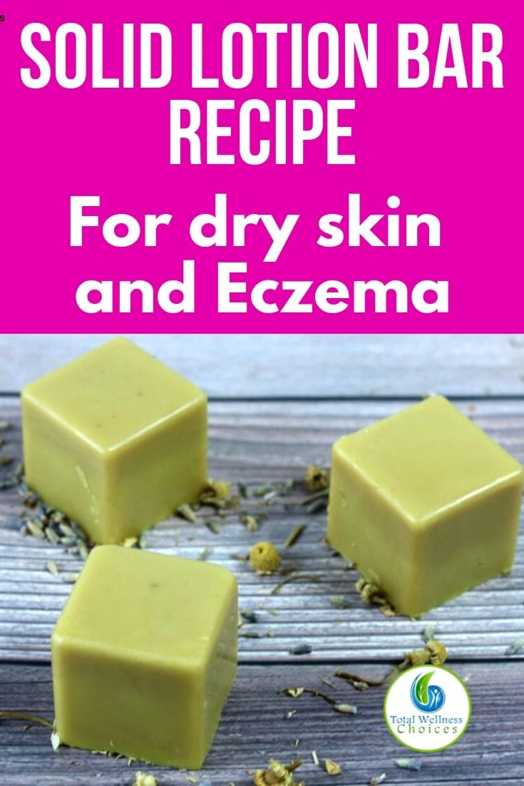 Homemade solid lotion bar recipe for dry skin and eczema