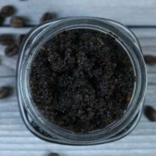 Easy coffee ground body scrub recipe