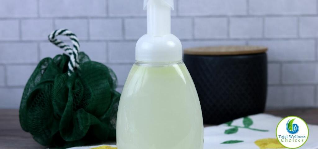 Homemade foaming body wash with Castile soap