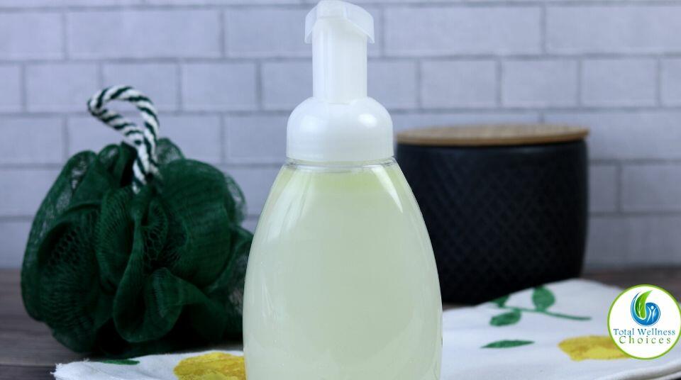 Homemade foaming body wash with Castile soap