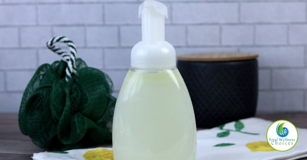Homemade foaming body wash with Castile soap