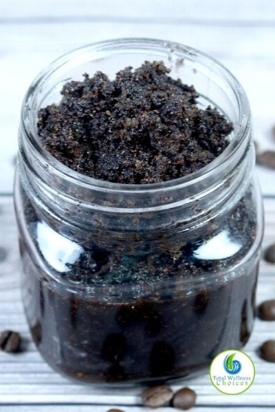 Homemade vanilla coffee body scrub