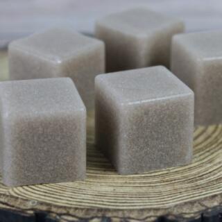 Chocolate sugar scrub soap cubes