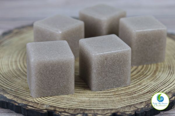 Chocolate sugar scrub soap cubes