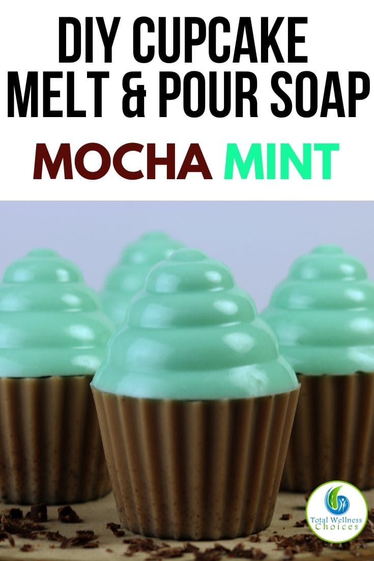 DIY mocha mint cupcake melt and pour soap recipe