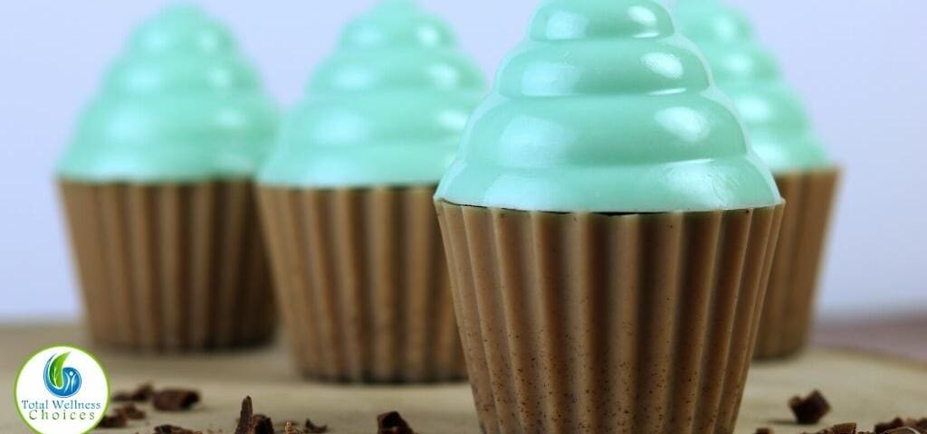 Handmade cupcake soap with melt and pour soap