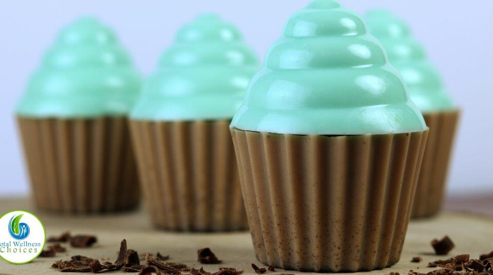 Handmade cupcake soap with melt and pour soap