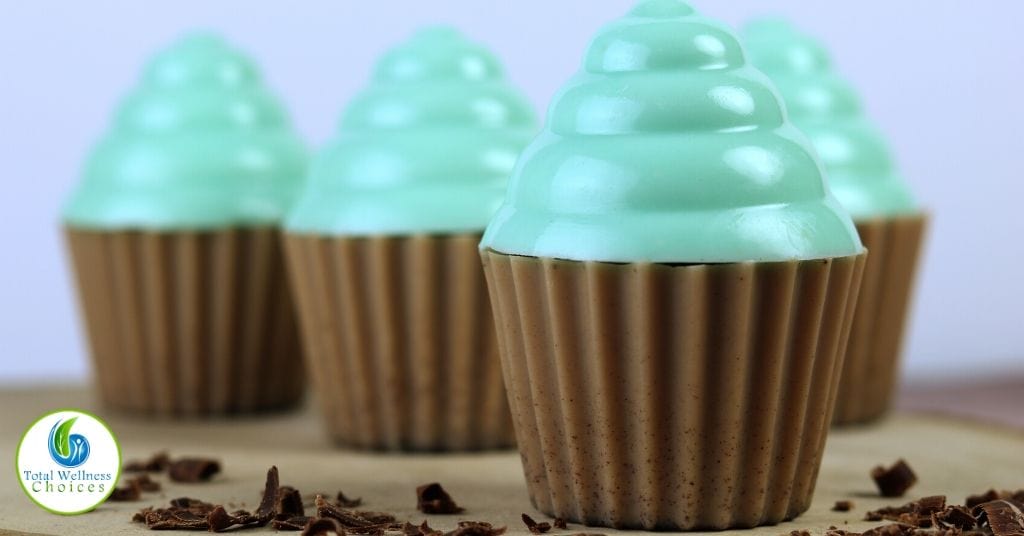 Handmade cupcake soap with melt and pour soap