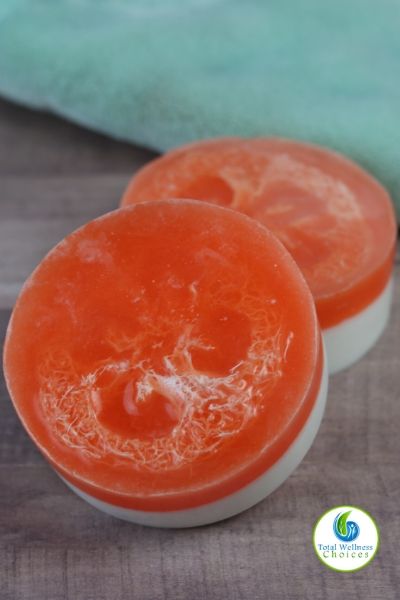 Melt and pour loofah soap