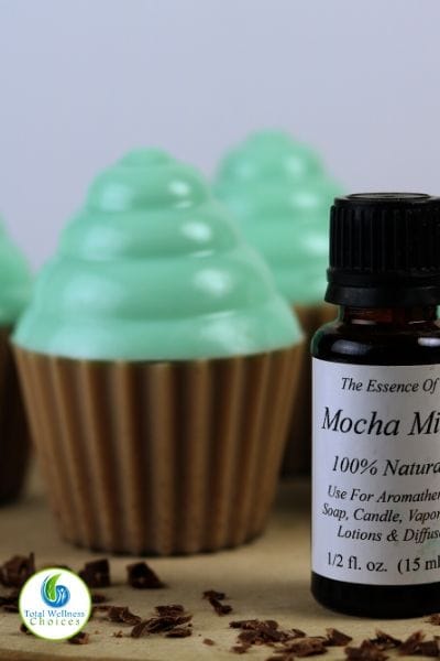 Mint chocolate cupcake soap