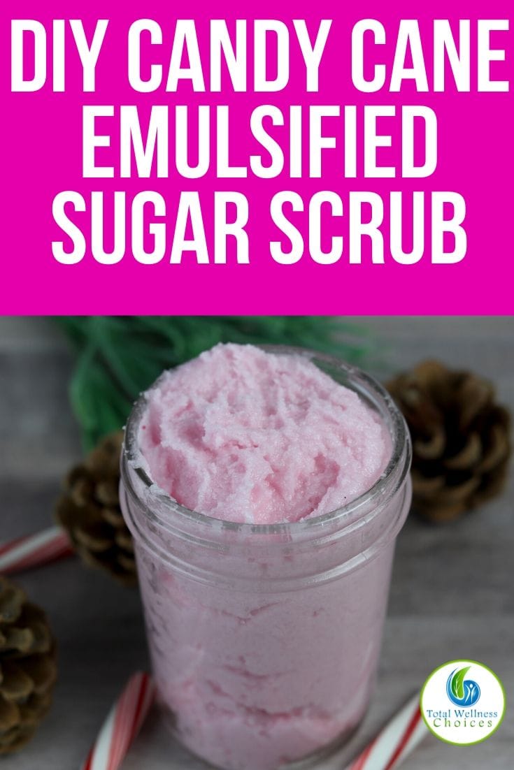 DIY Candy cane emulsified sugar scrub recipe