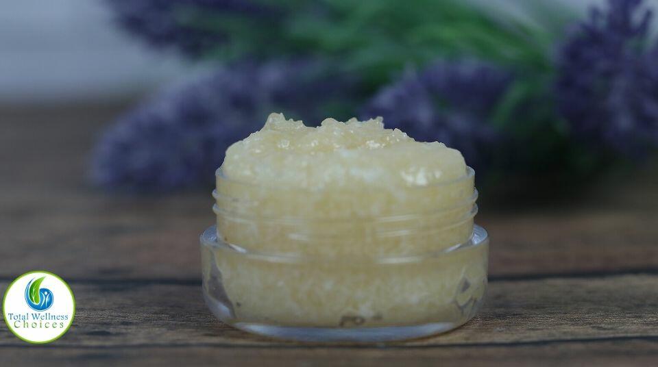 Homemade sugar lip scrub