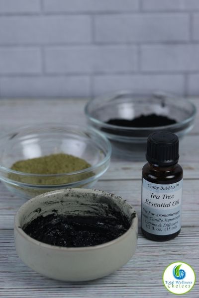 DIY charcoal face mask recipe with matcha green tea