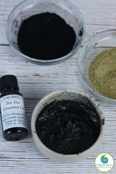 Homemade green tea face mask recipe with charcoal